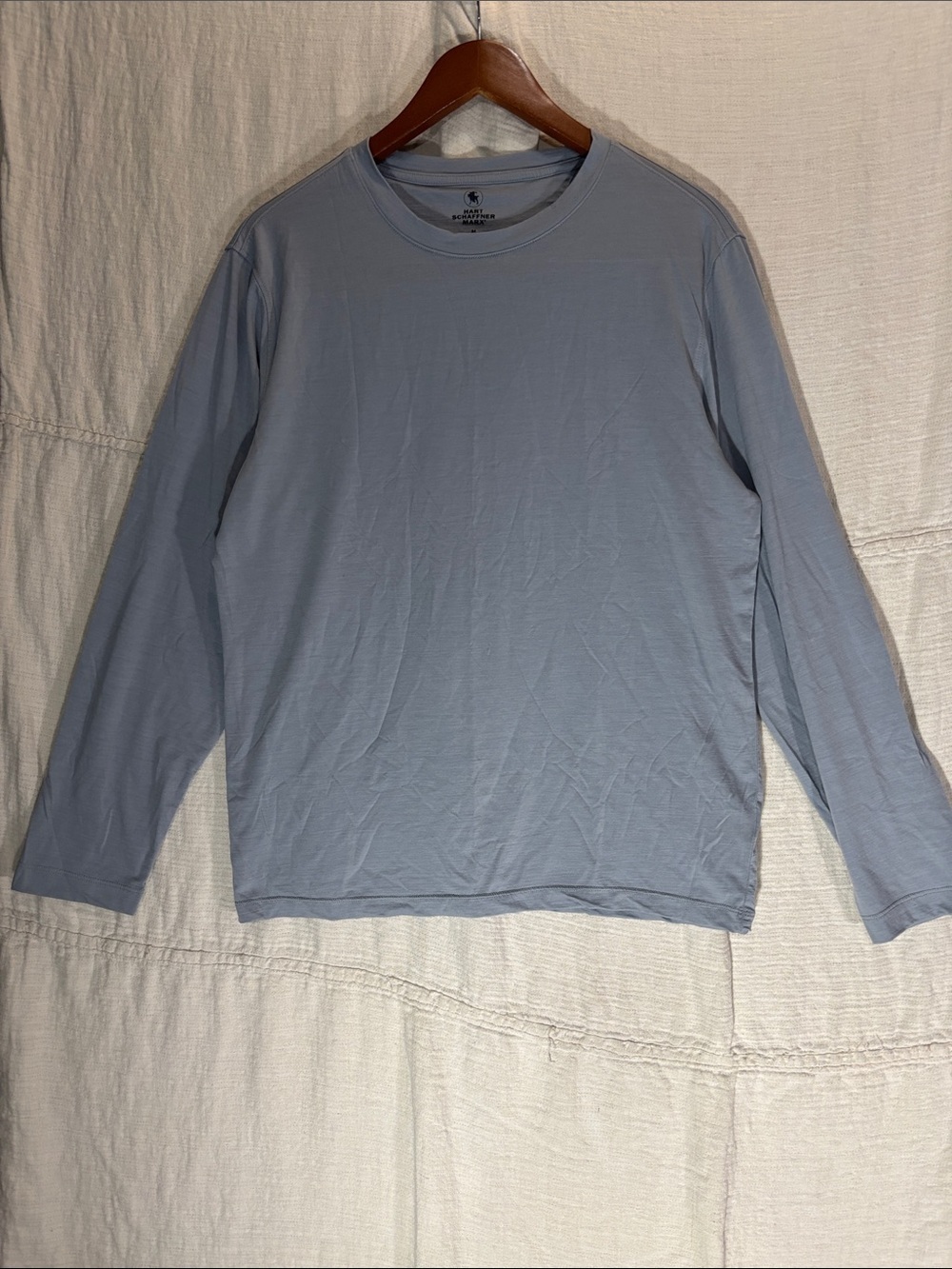 Hart Schaffner Marx Premium Wool Blend Crewneck Tee Long Sleeve Base Layer
